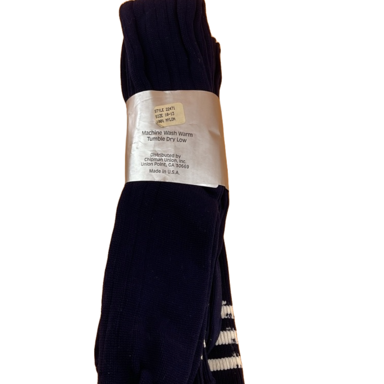 Sport & Casual Socks Slightly Irregular Navy Blue and White Stripes (3 Pair)