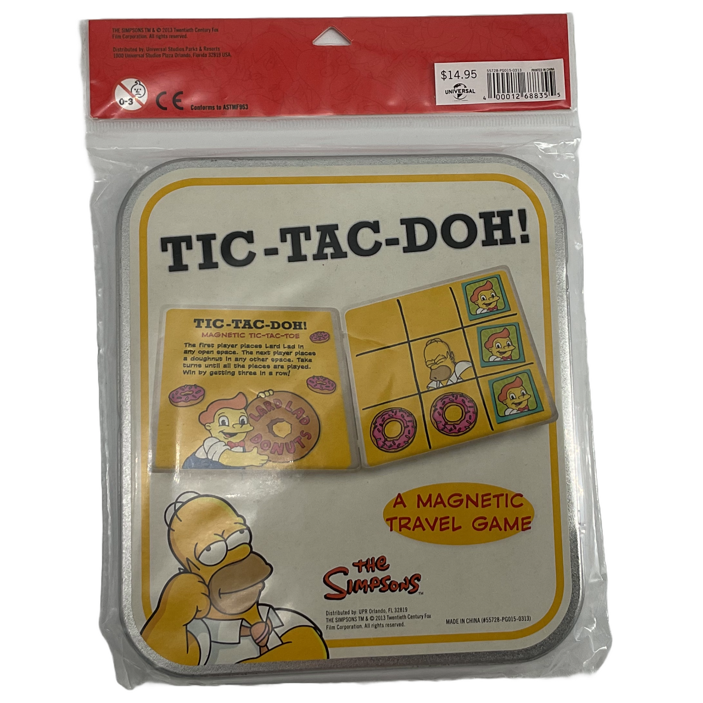 THE SIMPSONS Tic Tac Doh! Magnetic Travel Game NIB 2013