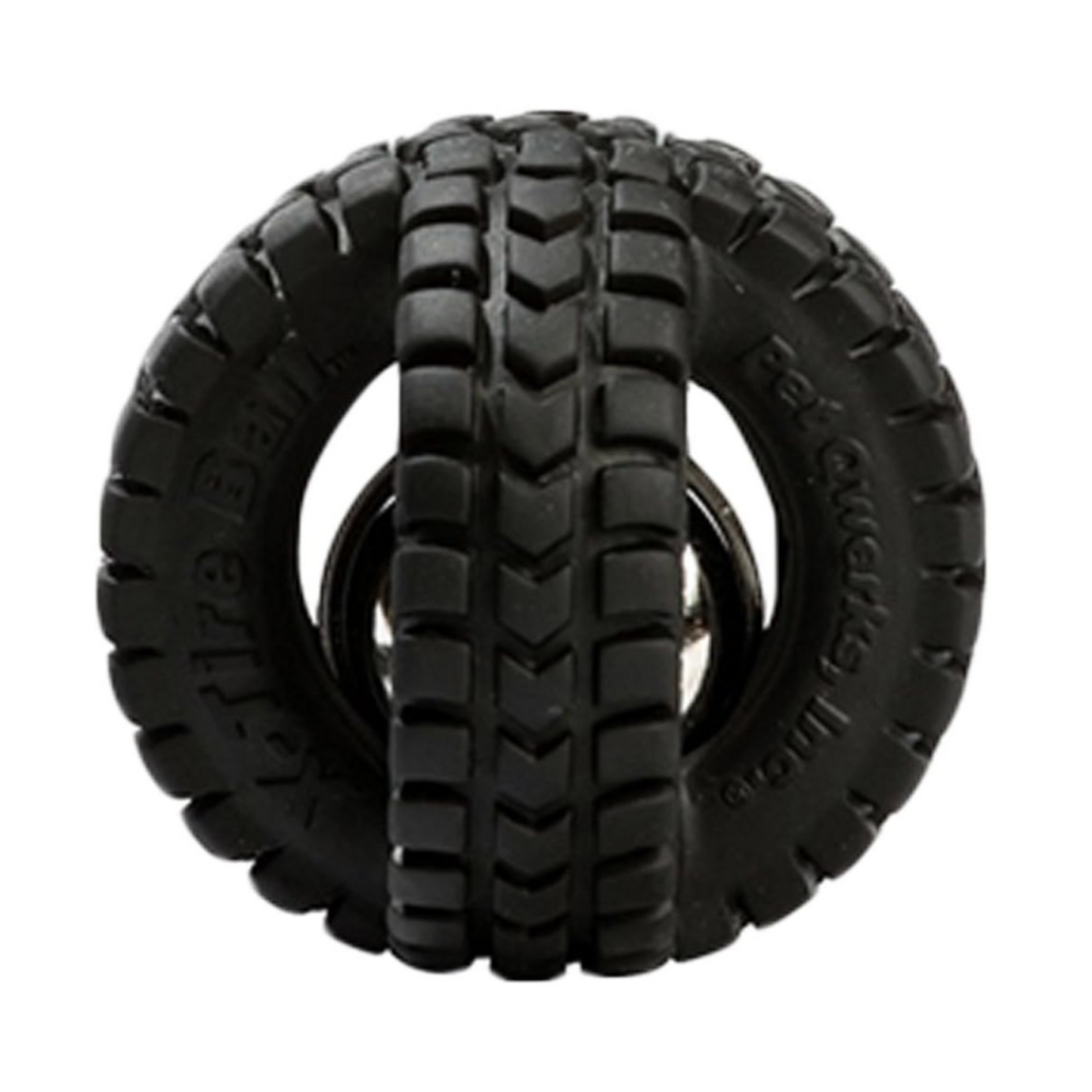 Pet Qwerks X-Tire Ball Dog Toys - Jingle Interactive Chew Toy - Small