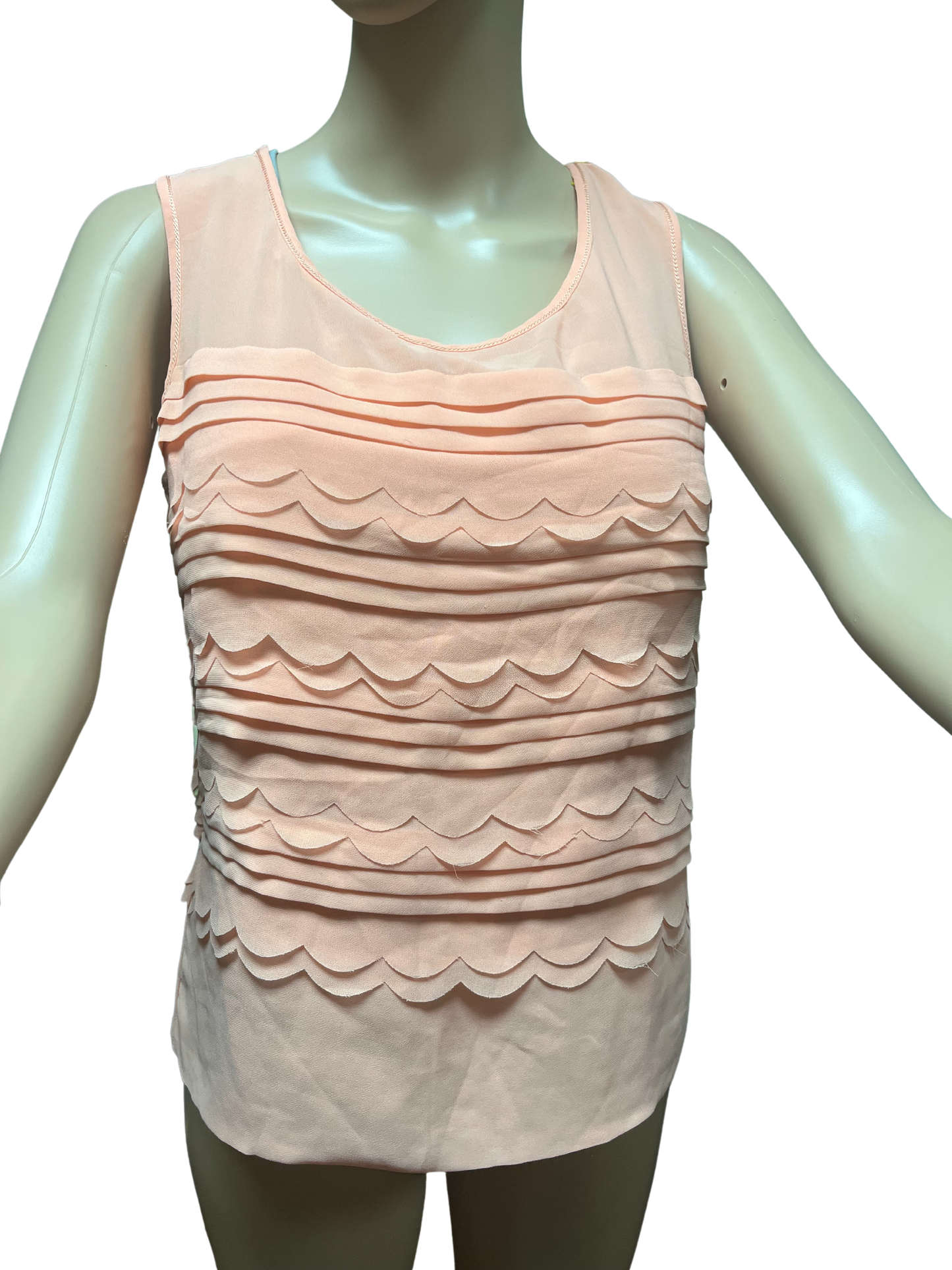 StudioM Peach Formal Blouse (Size Extra-Small)