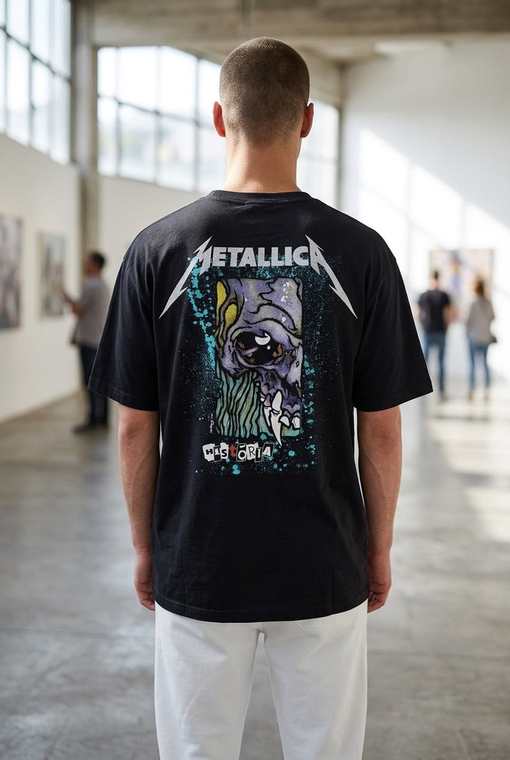 2023 Metallica M72 World Tour Concert T-shirt Featuring the "Damage Inc. / Historia" Design (New) (Small)