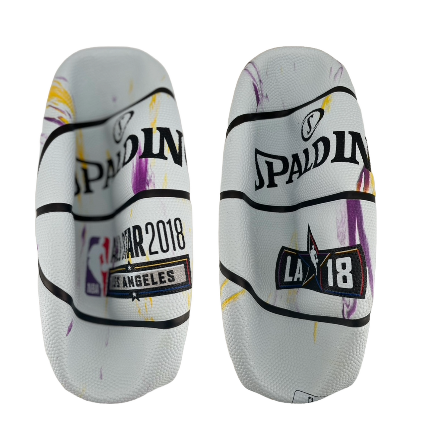 Balón de Baloncesto Lakers All-Star 2018 Mármol Blanco y Morado (8 PSI)