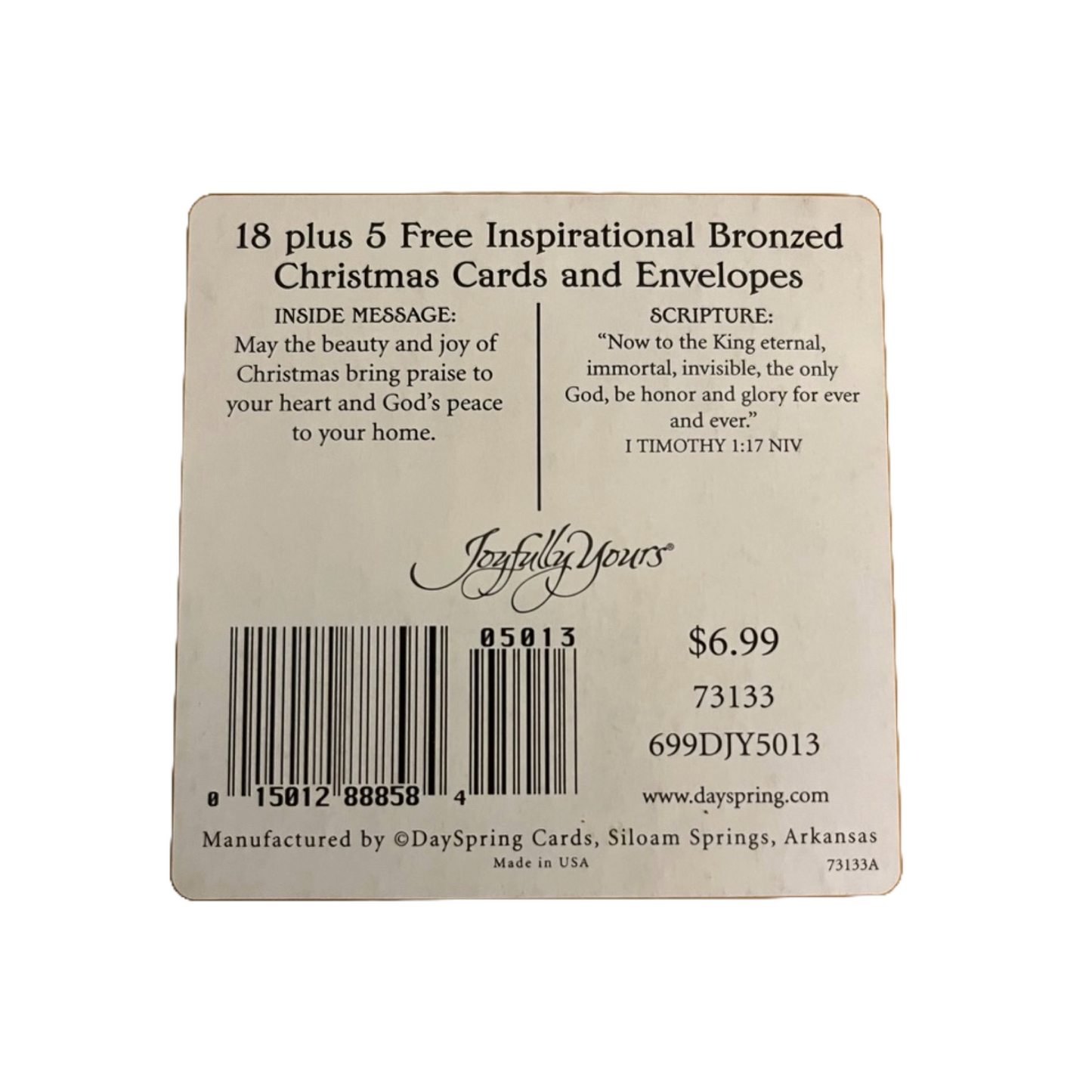 Inspirational Christmas Cards and Envelopes (16 cards and envelopes)