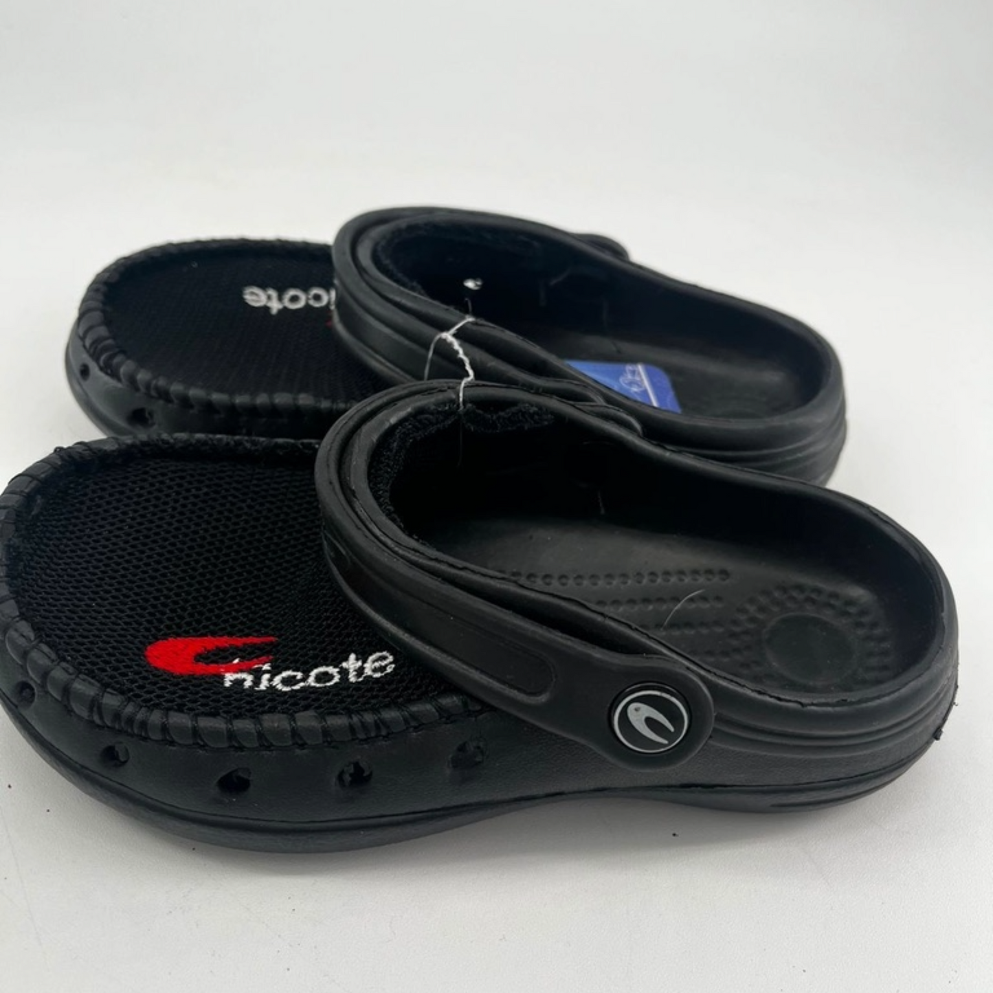 Chicote Plastic Sandals for Kids (Black, Size 2)