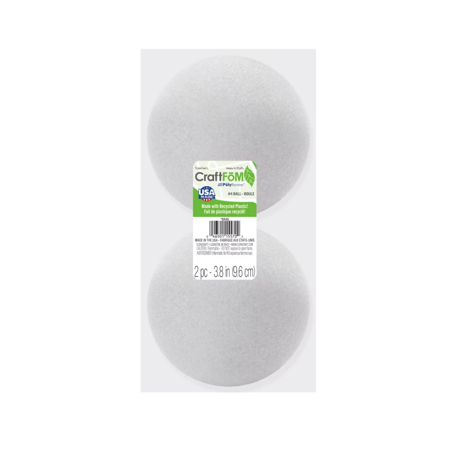 CraftFom Bolas de espuma de 3,8 pulgadas (4 piezas)