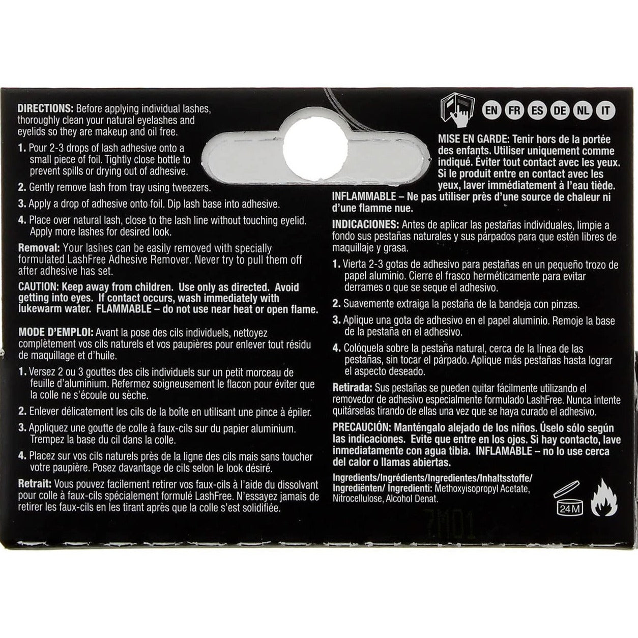 Ardell Lashtite Adhesivo transparente botella de 0,12 onzas (paquete negro) (3,7 ml)