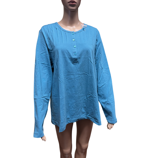 Easy Essentials Blue Blouse (Size XL)