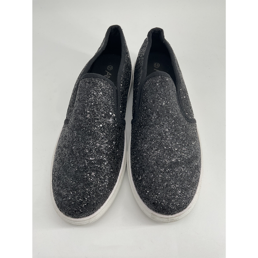 Black Glitter Slip-Ons for Women (Size 8 - 10) by Anna