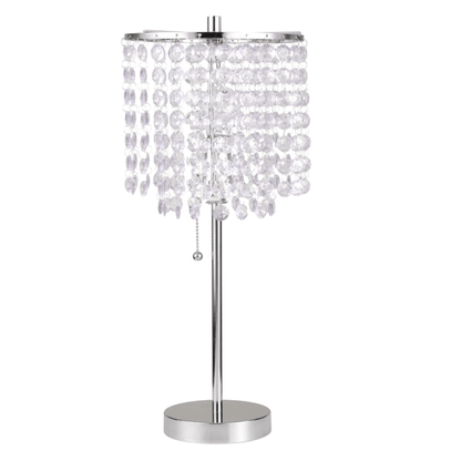 Chrome Crystal Inspired Pull Table LAMP by CTXDLK (PICKUP ONLY) (Size 19"" H)