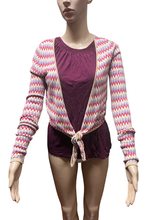 Shein Multicolor Long Sleeve Blouse (Size Medium)