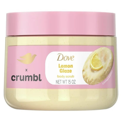 15 oz Container of Dove x Crumbl Lemon Glaze Exfoliating Body Scrub