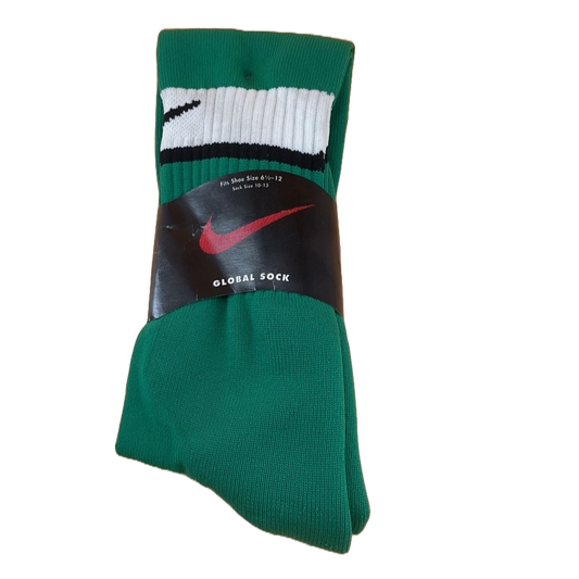Nike Kelly Green and White Soccer Socks (Shoe size 6 1/2 - 12)