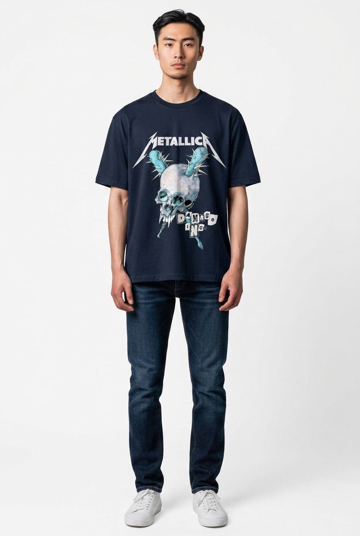 2023 Metallica M72 World Tour Concert T-shirt Featuring the "Damage Inc. / Historia" Design (New) (Small)