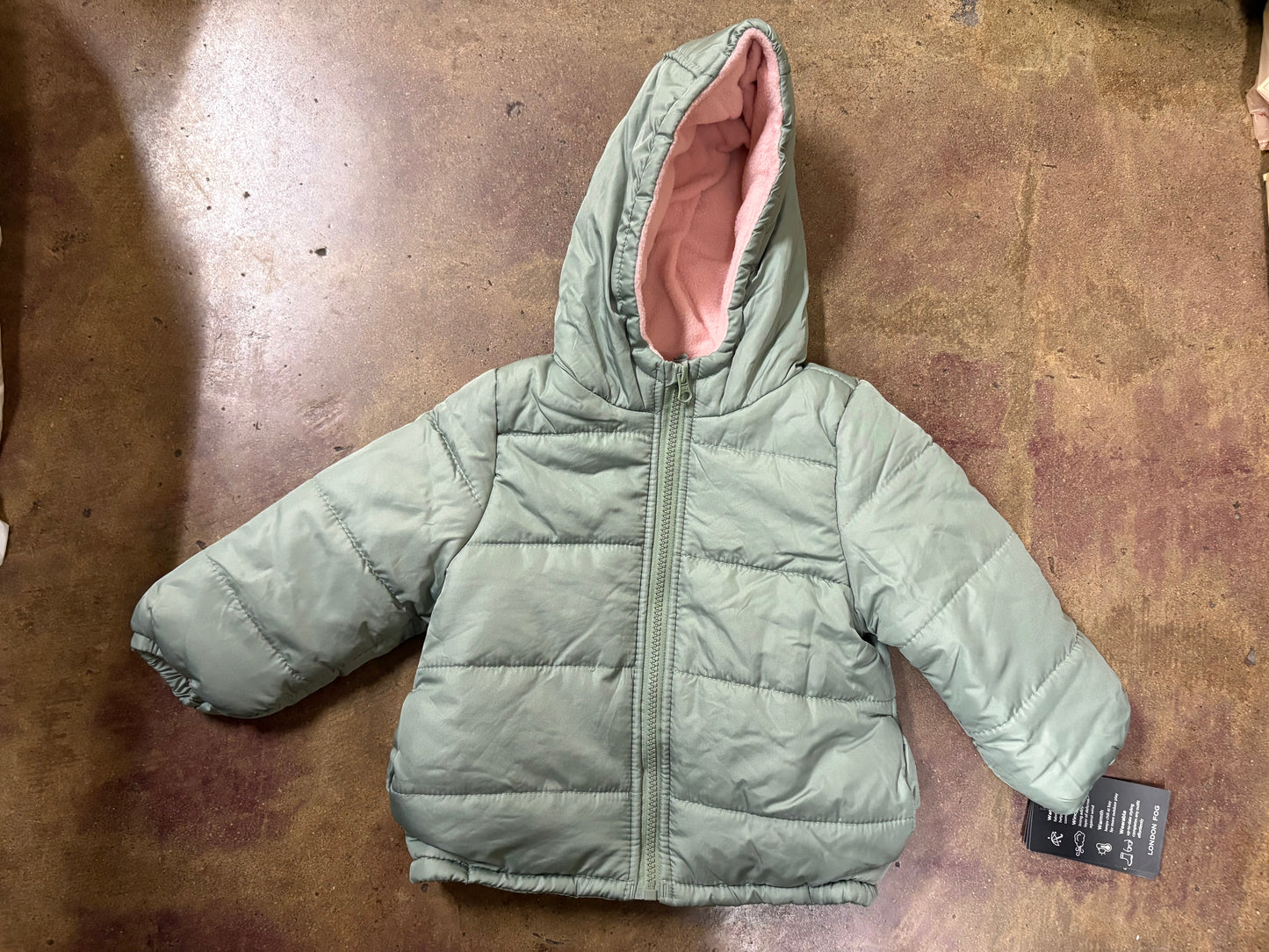London Fog jacket toddler green and pink for toddler girl Size 2 T