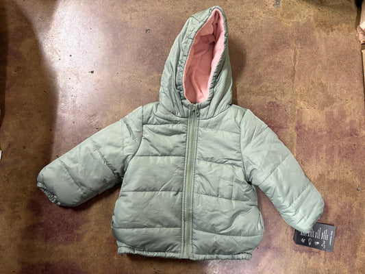 London Fog jacket toddler green and pink for toddler girl Size 2 T