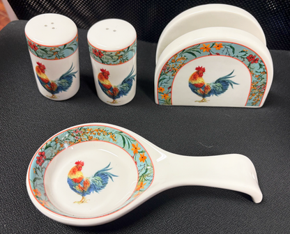 Rooster Dinner Set for Four