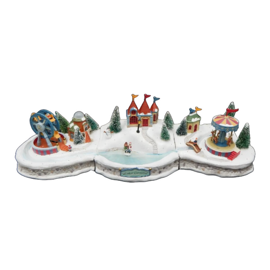 Christmas Fiber Optic Carousel (Ferris Wheel and Pond)